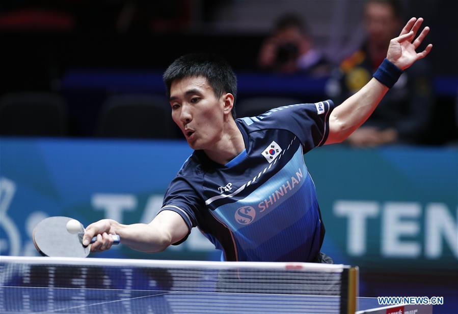 (SP)SWEDEN-HALMSTAD-ITTF WORLD TEAM CHAMPIONSHIPS 2018-MEN-SEMIFINAL-GERMANY-SOUTH KOREA