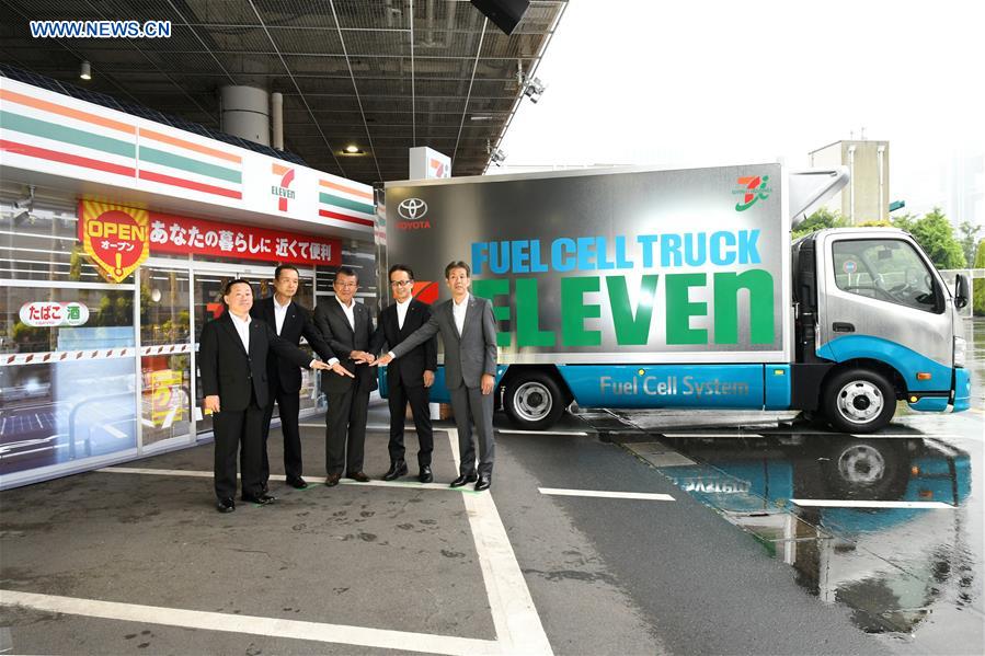 JAPAN-TOKYO-TOYOTA-SEVEN-ELEVEN-HYDROGEN FUEL CELL TRUCK