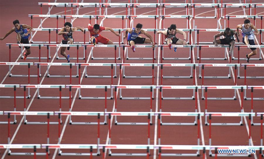 (SP)INDONESIA-JAKARTA-ASIAN GAMES-ATHLETICS-MEN'S 110M HURDLES