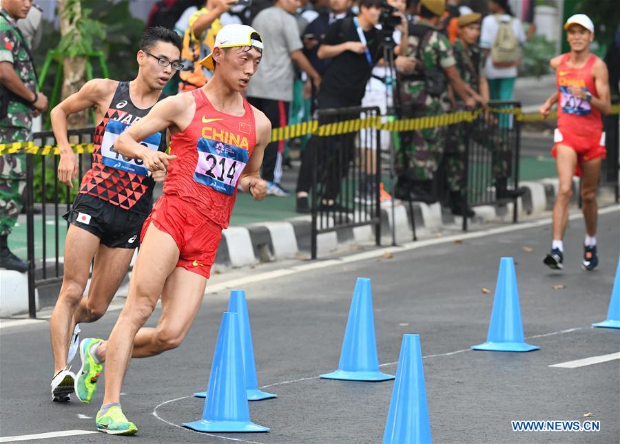 (SP)INDONESIA-JAKARTA-ASIAN GAMES-ATHLETICS-MEN'S 20KM WALK