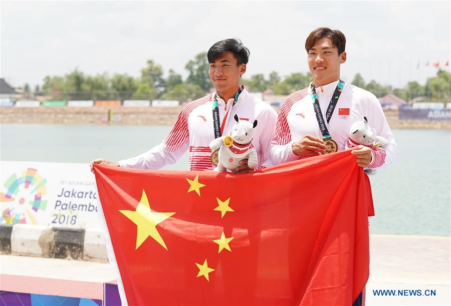 (SP)INDONESIA-PALEMBANG-ASIAN GAMES-MEN'S KAYAK DOUBLE (K2) 1000M