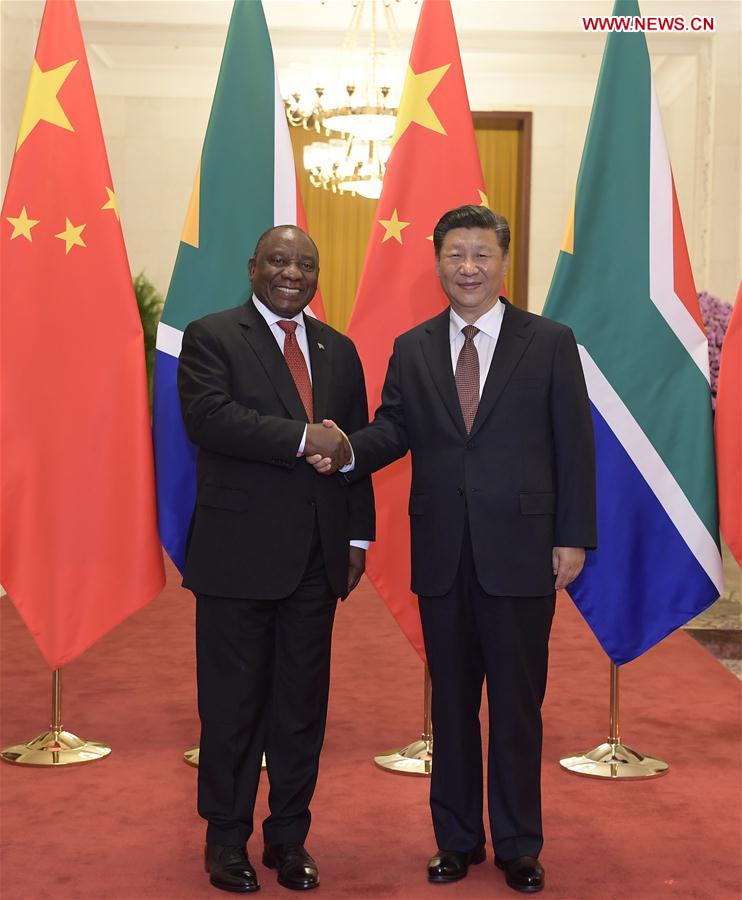 CHINA-BEIJING-XI JINPING-SOUTH AFRICAN PRESIDENT-TALKS (CN)