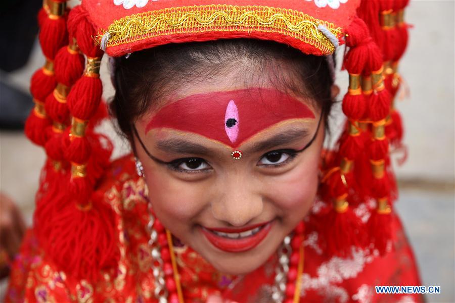 NEPAL-KATHMANDU-INDRAJATRA FESTIVAL-KUMARI PUJA