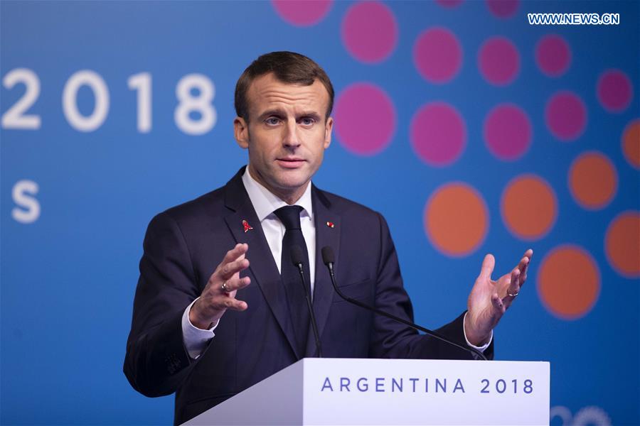 ARGENTINA-BUENOS AIRES-G20 SUMMIT-FRANCE-PRESIDENT-PRESS CONFERENCE