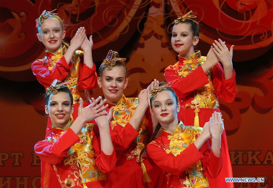 BELARUS-MINSK-CHINESE LANTERN FESTIVAL-STUDENTS' PERFORMANCES