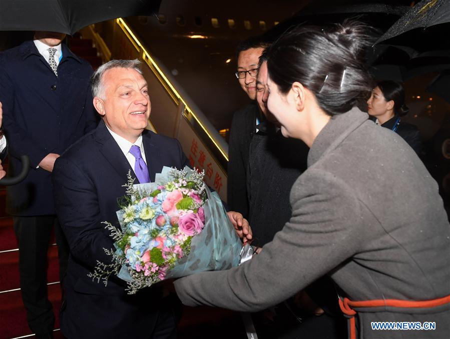 (BRF)CHINA-BEIJING-BELT AND ROAD FORUM-HUNGARIAN PM-ARRIVAL (CN)