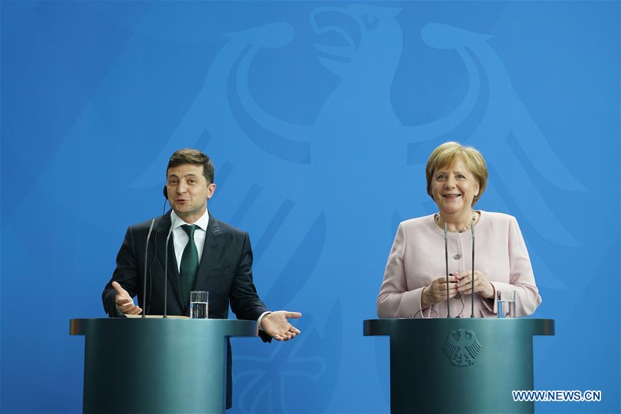 GERMANY-BERLIN-MERKEL-UKRAINE-PRESIDENT-MEETING