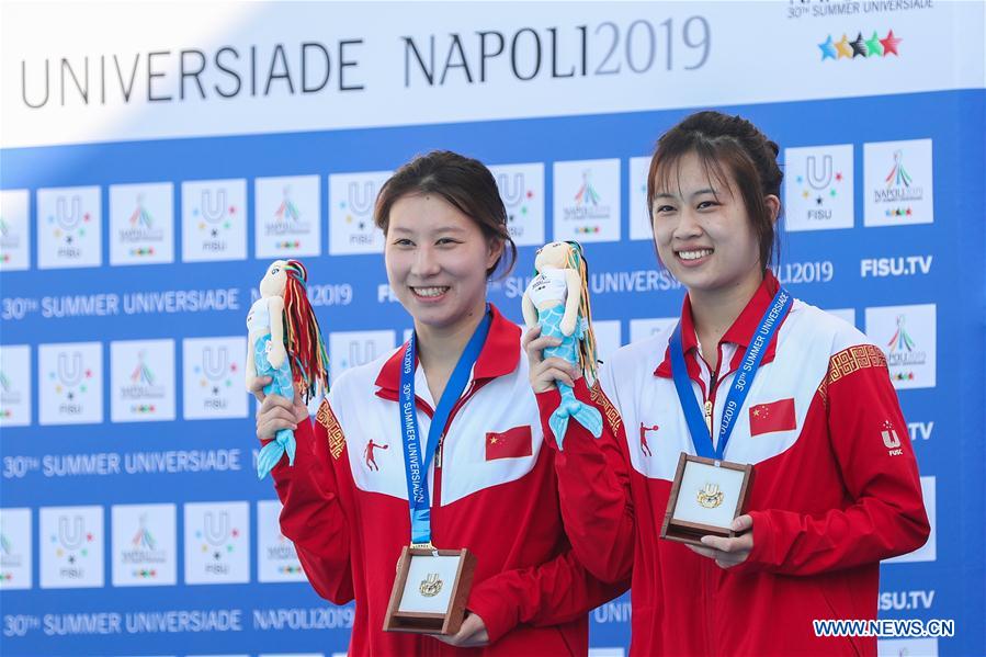 (SP)ITALY-NAPLES-SUMMER UNIVERSIADE-DIVING-WOMEN'S 10M SYNCHRONISED PLATFORM-FINAL