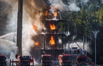 Fire drill held in Kunming, China's Yunnan